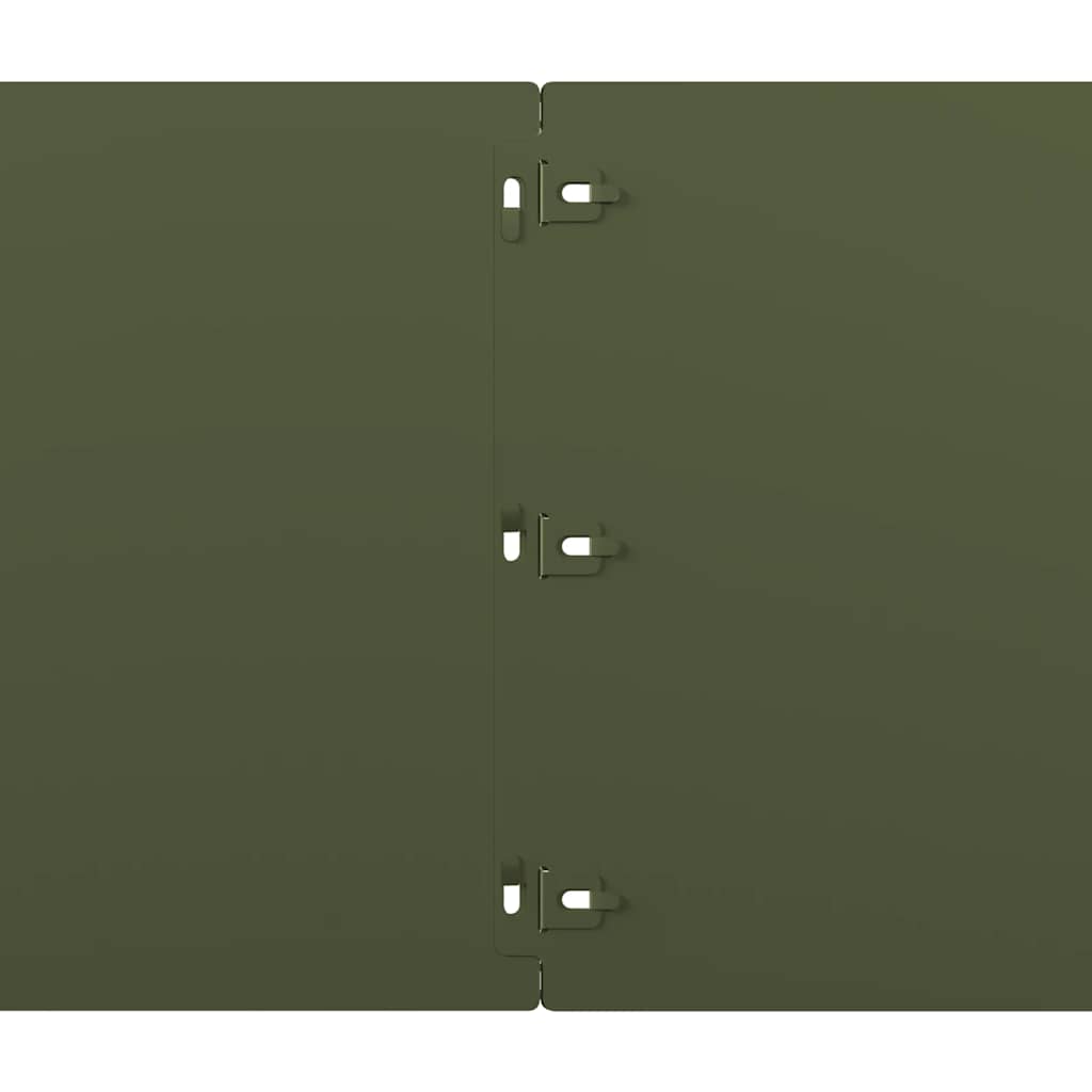 Bordure per Prato 20 pz Verde Oliva Acciaio Laminato a Freddo | homemem39
