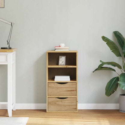 Armadietto Laterale con Cassetti ODDA 40x24x79 cm Legno di Pino - homemem39