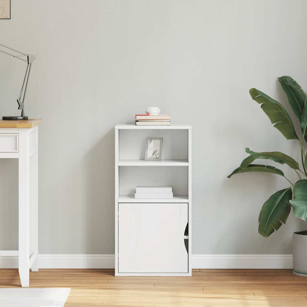 Armadietto Laterale ODDA Bianco 40x24x79 cm Legno Massello Pino - homemem39