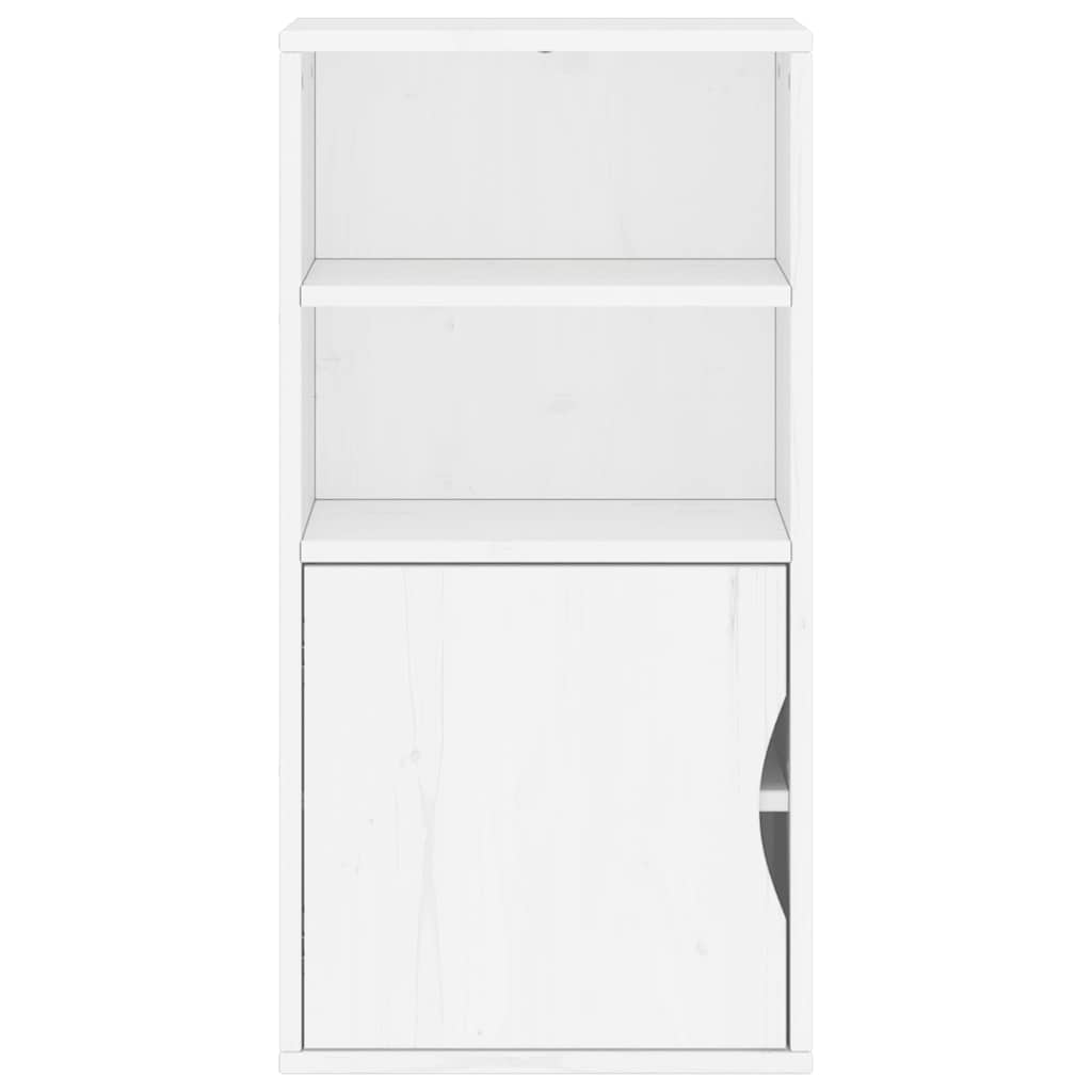 Armadietto Laterale ODDA Bianco 40x24x79 cm Legno Massello Pino - homemem39