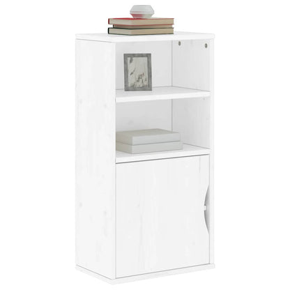 Armadietto Laterale ODDA Bianco 40x24x79 cm Legno Massello Pino - homemem39