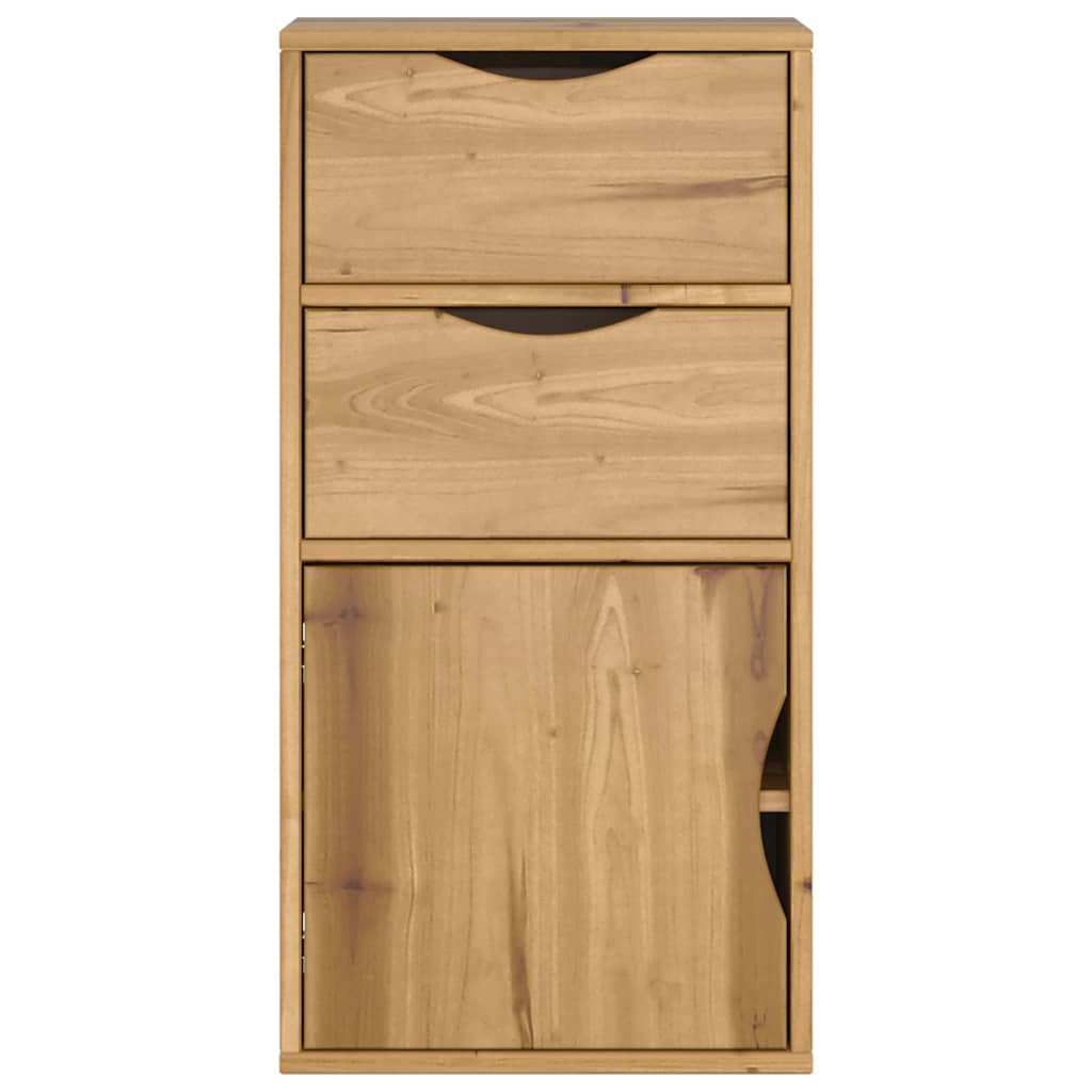 Armadietto Laterale con Cassetti ODDA 40x24x79 cm Legno di Pino - homemem39