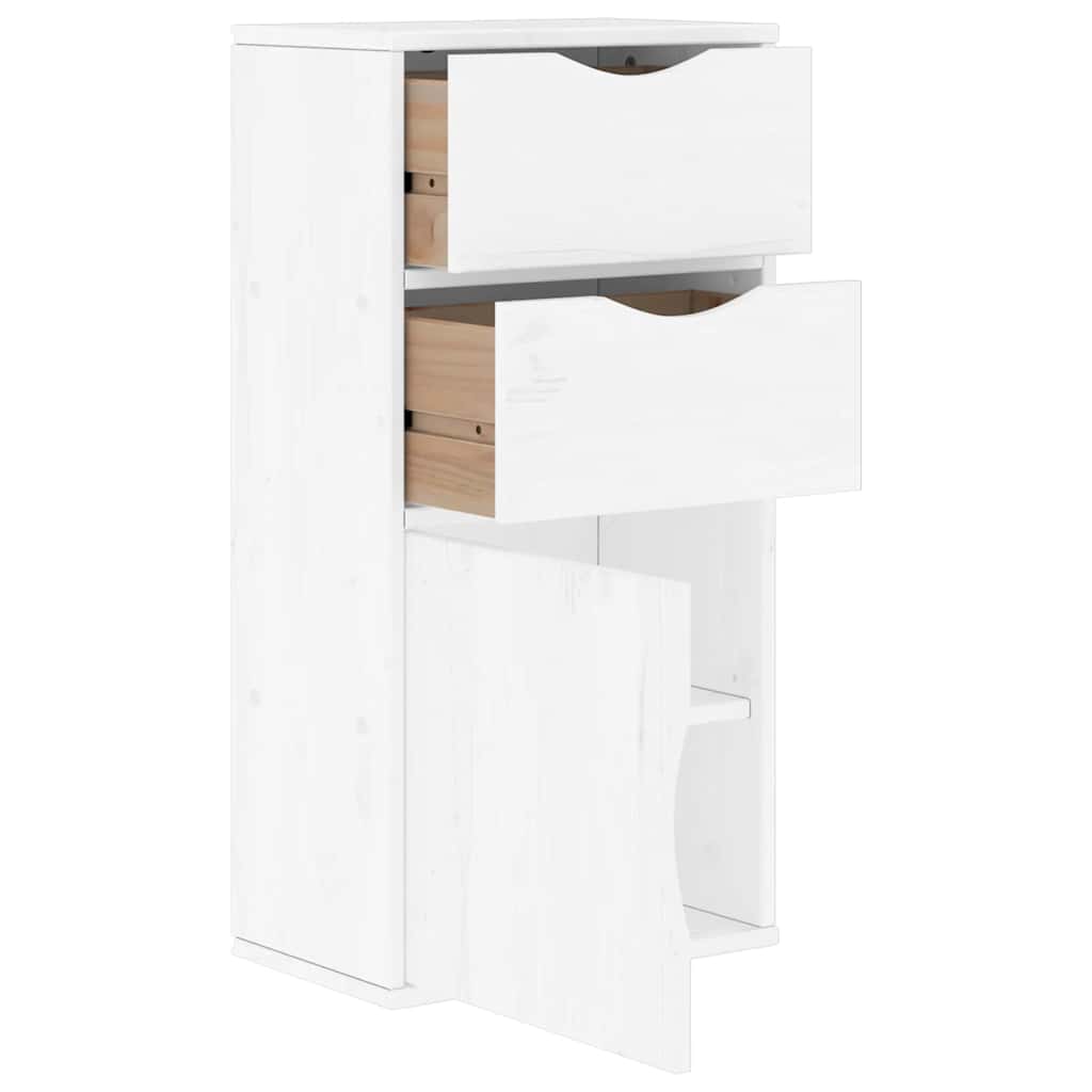 Armadietto Laterale con Cassetti ODDA Bianco 40x24x79 cm - homemem39