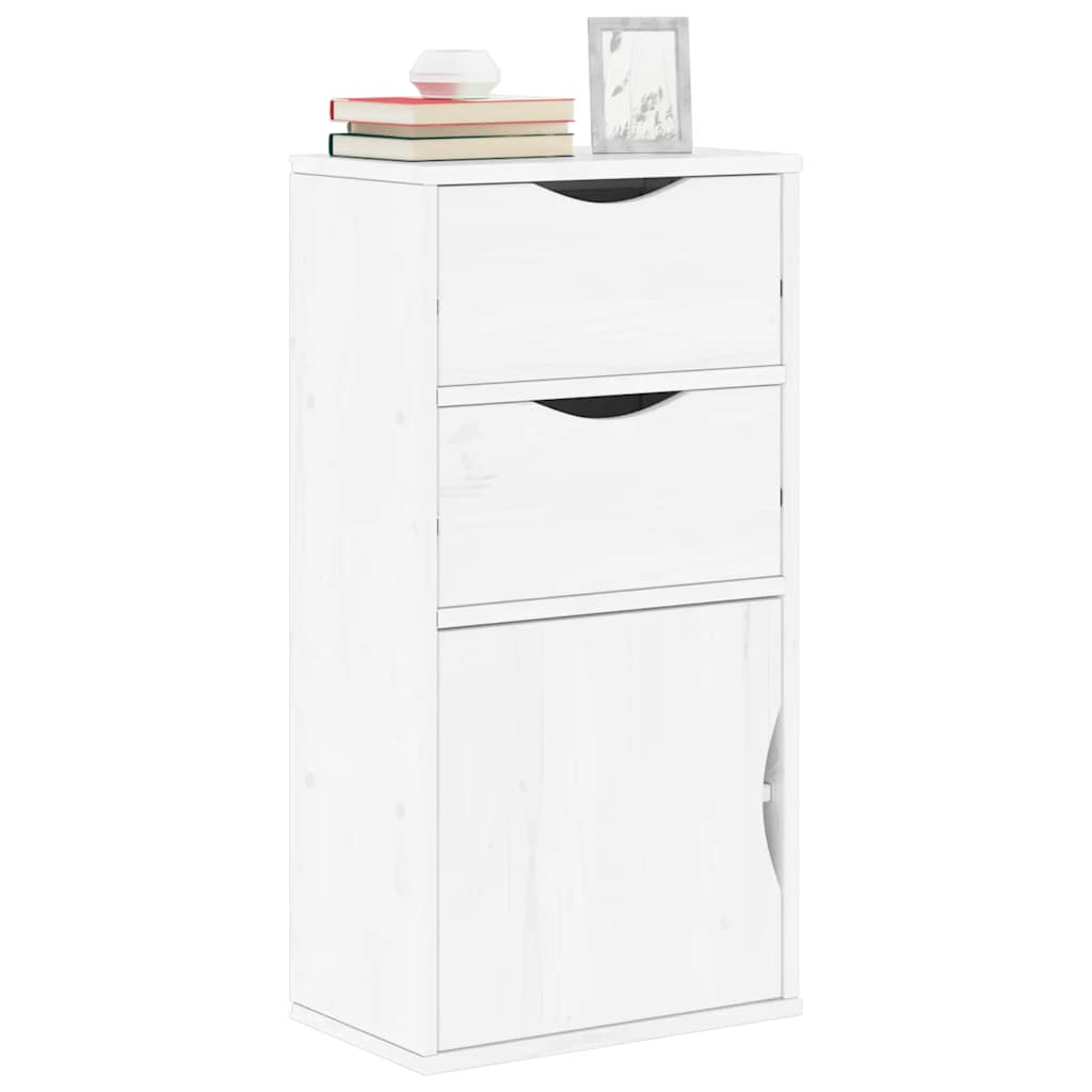 Armadietto Laterale con Cassetti ODDA Bianco 40x24x79 cm - homemem39