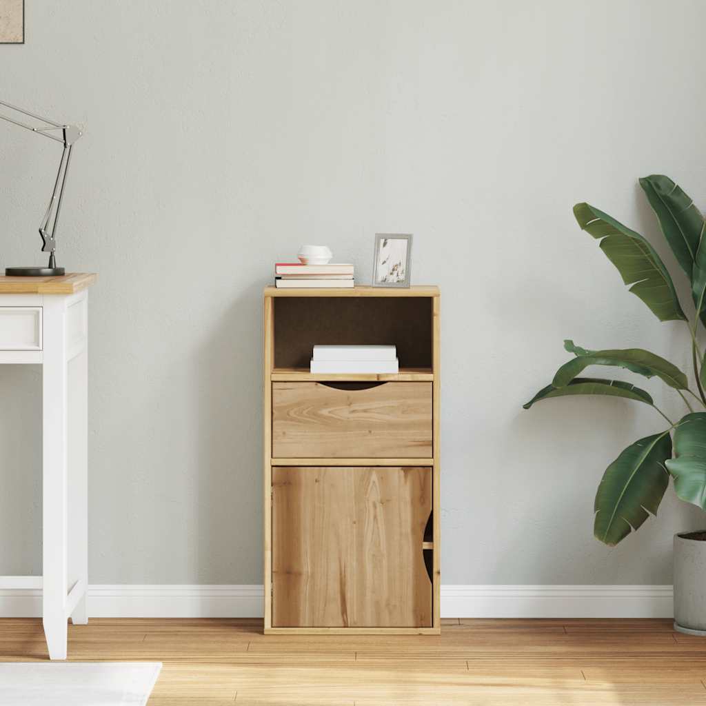 Armadietto Laterale con Cassetto ODDA 40x24x79 cm Legno di Pino - homemem39