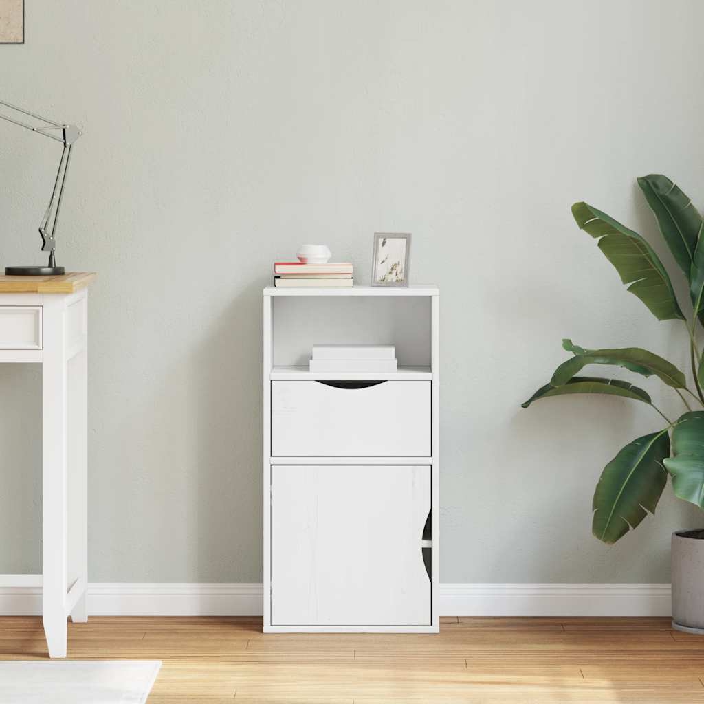 Armadietto Laterale con Cassetto ODDA Bianco 40x24x79 cm - homemem39