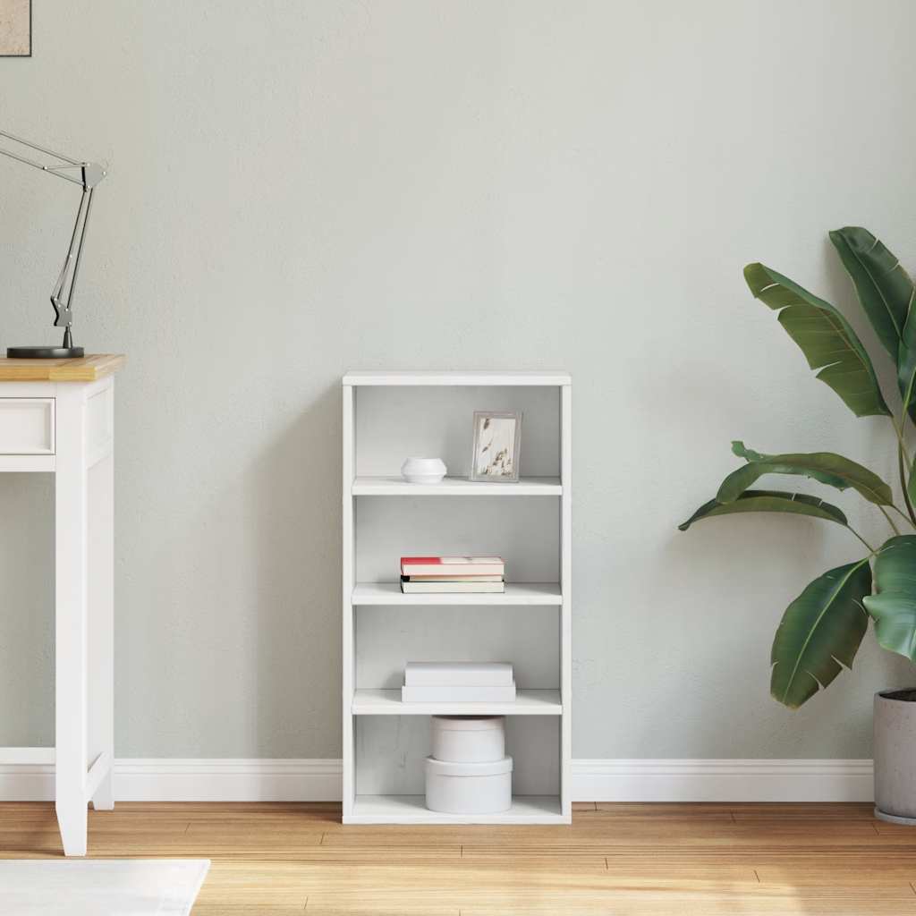 Armadietto Laterale ODDA Bianco 40x24x79 cm Legno Massello Pino - homemem39