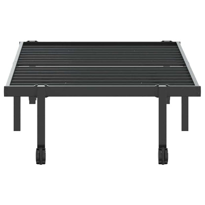 Giroletto senza Materasso Pieghevole Nero 80x200 cm in Acciaio