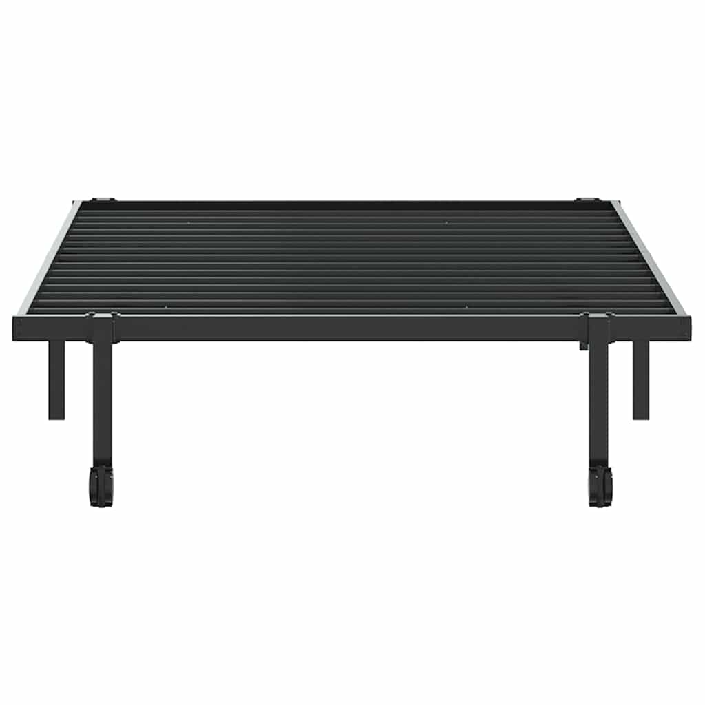 Giroletto senza Materasso Pieghevole Nero 107x203 cm in Acciaio