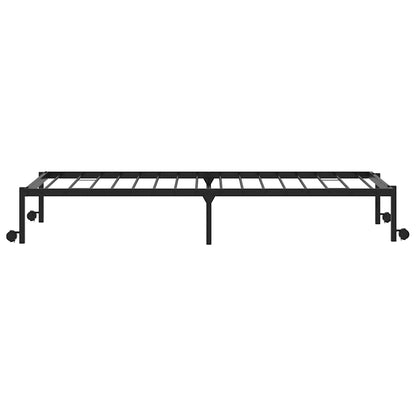 Giroletto senza Materasso Pieghevole Nero 107x203 cm in Acciaio