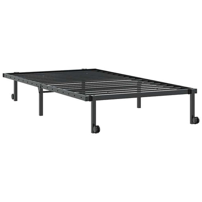 Giroletto senza Materasso Pieghevole Nero 107x203 cm in Acciaio