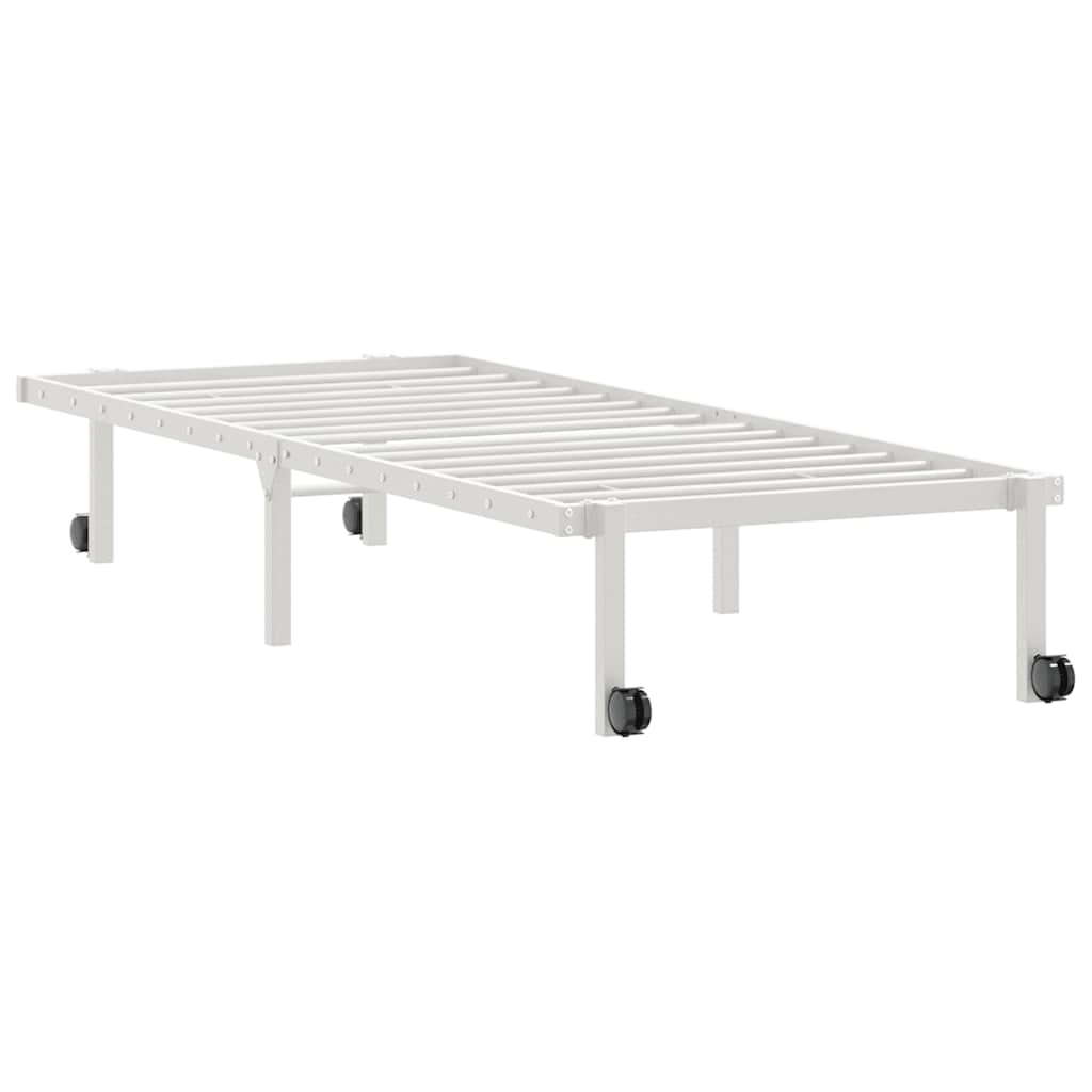 Giroletto senza Materasso Pieghevole Bianco 75x190 cm Acciaio - homemem39