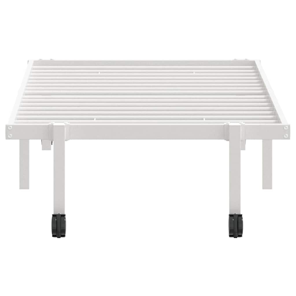 Giroletto senza Materasso Pieghevole Bianco 80x200 cm Acciaio - homemem39