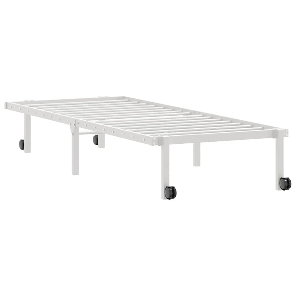 Giroletto senza Materasso Pieghevole Bianco 80x200 cm Acciaio - homemem39