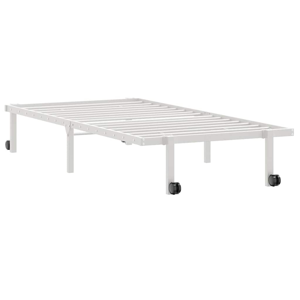 Giroletto senza Materasso Pieghevole Bianco 90x190 cm Acciaio - homemem39