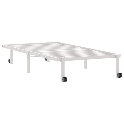 Giroletto senza Materasso Pieghevole Bianco 90x190 cm Acciaio - homemem39
