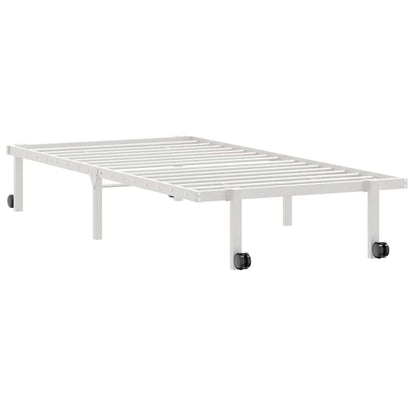 Giroletto senza Materasso Pieghevole Bianco 90x200 cm Acciaio