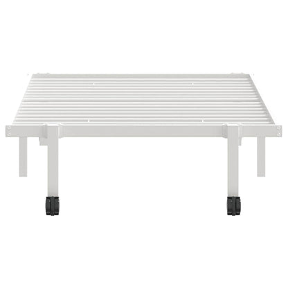 Giroletto senza Materasso Pieghevole Bianco 90x200 cm Acciaio
