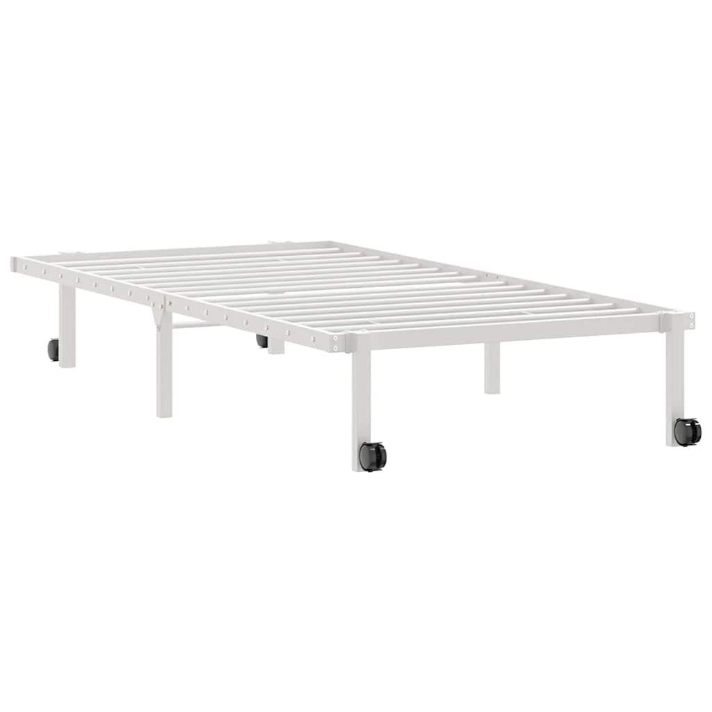 Giroletto senza Materasso Pieghevole Bianco 90x200 cm Acciaio