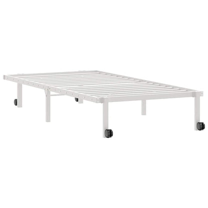 Giroletto senza Materasso Pieghevole Bianco 90x200 cm Acciaio