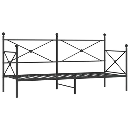 Dormeuse senza Materasso Nero 75x190 cm in Acciaio
