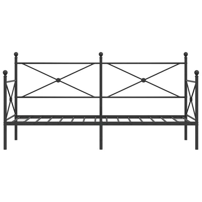 Dormeuse senza Materasso Nero 75x190 cm in Acciaio