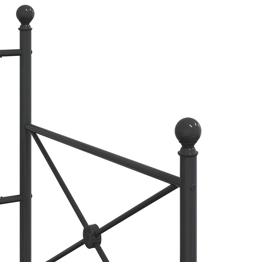 Dormeuse senza Materasso Nero 90x190 cm in Acciaio - homemem39