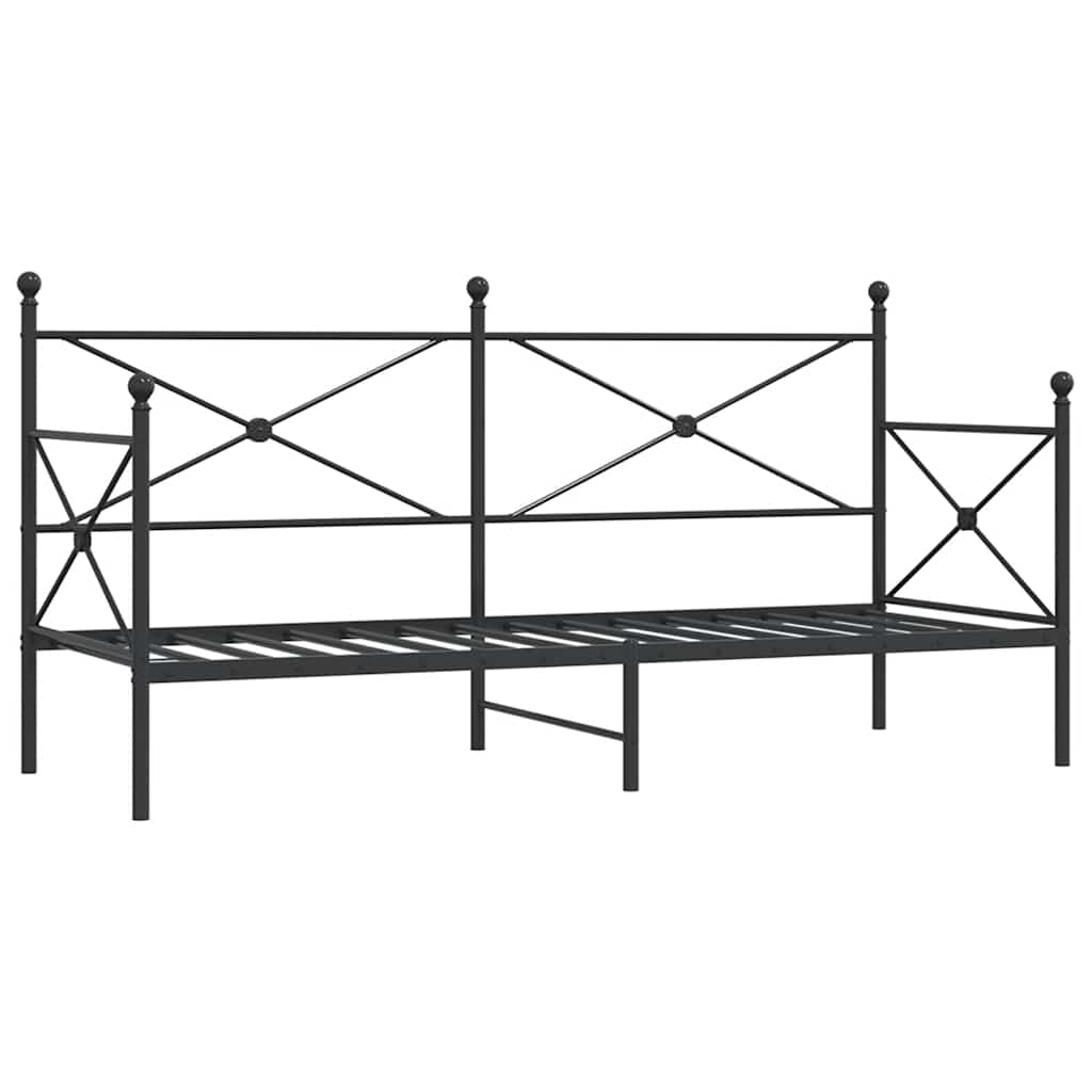 Dormeuse senza Materasso Nero 90x200 cm in Acciaio | homemem39