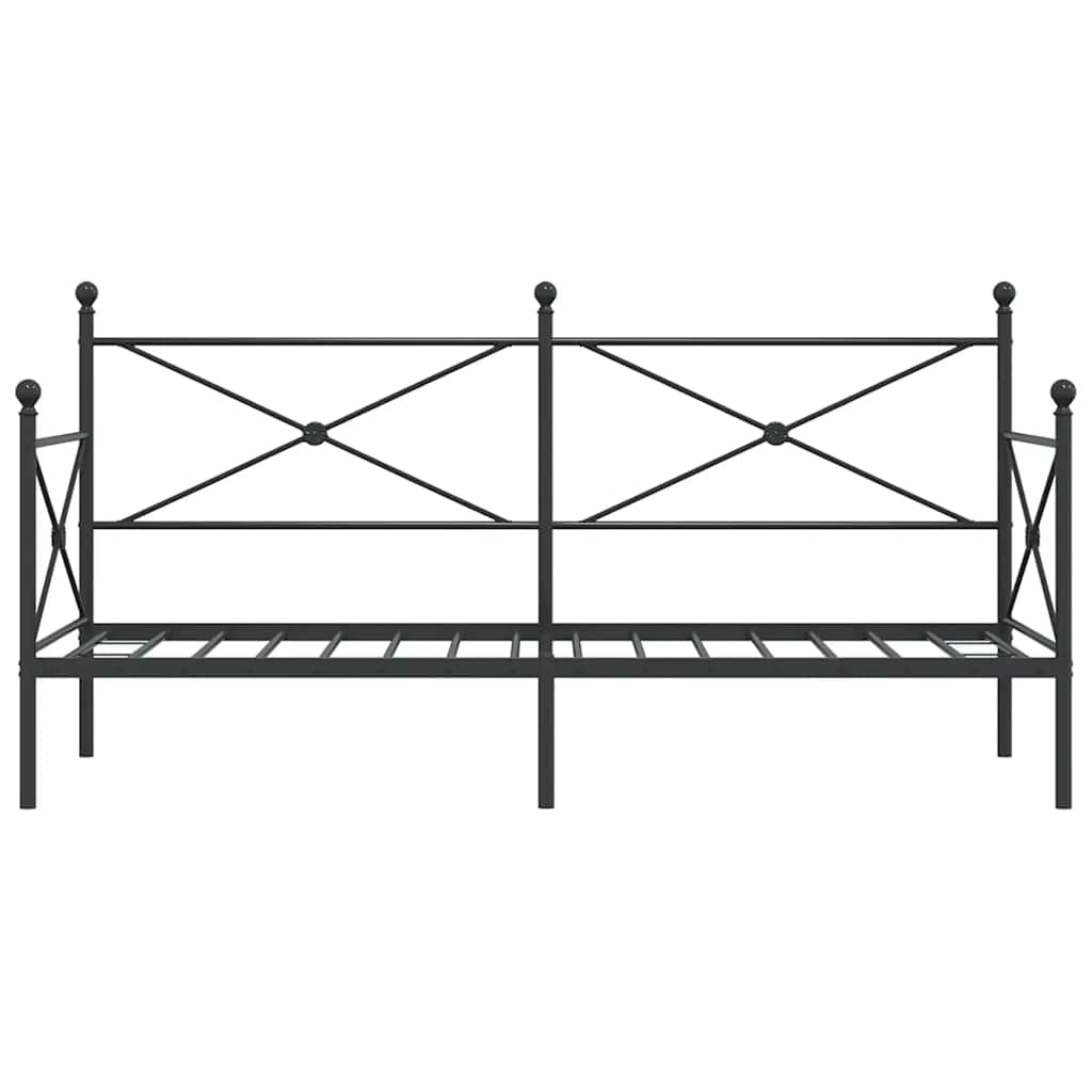 Dormeuse senza Materasso Nero 90x200 cm in Acciaio | homemem39