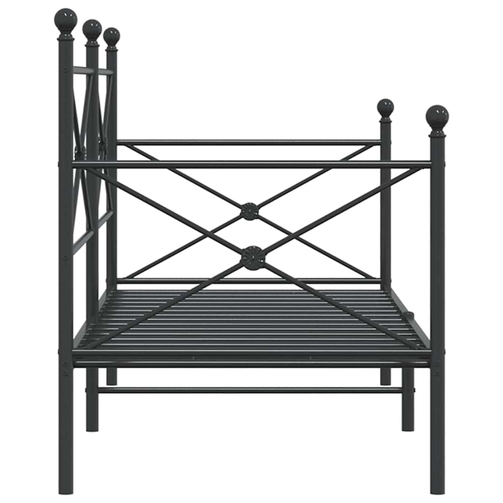 Dormeuse senza Materasso Nero 90x200 cm in Acciaio | homemem39