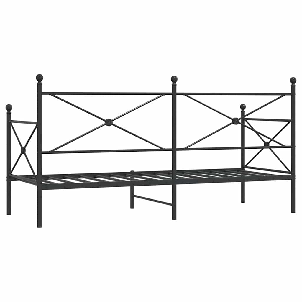 Dormeuse senza Materasso Nero 90x200 cm in Acciaio | homemem39
