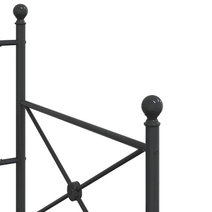 Dormeuse senza Materasso Nero 90x200 cm in Acciaio | homemem39