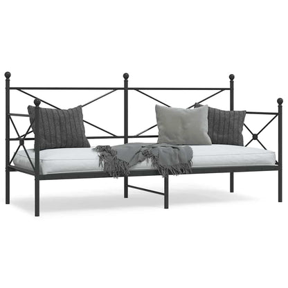 Dormeuse senza Materasso Nero 90x200 cm in Acciaio | homemem39