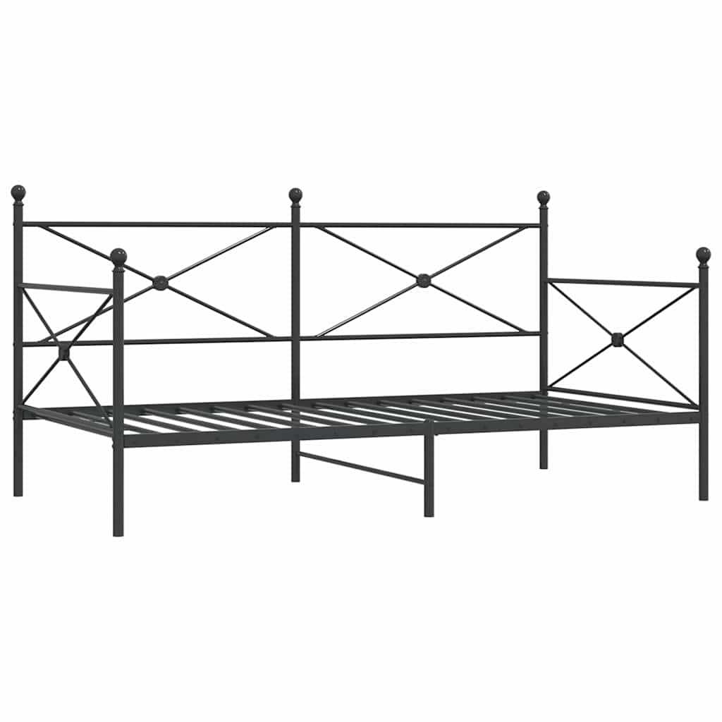Dormeuse senza Materasso Nero 100x190 cm in Acciaio | homemem39