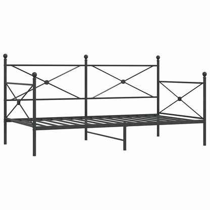 Dormeuse senza Materasso Nero 100x190 cm in Acciaio | homemem39