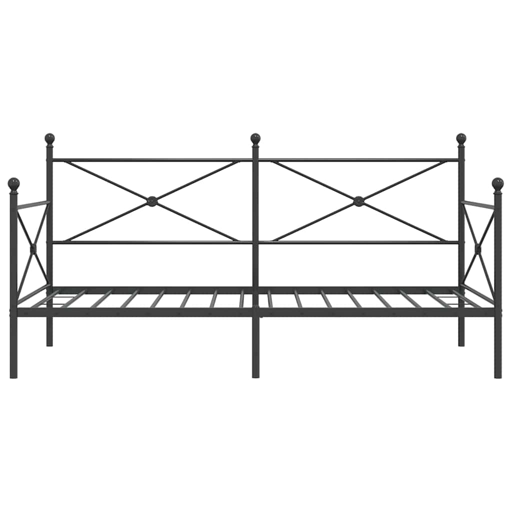 Dormeuse senza Materasso Nero 100x190 cm in Acciaio | homemem39