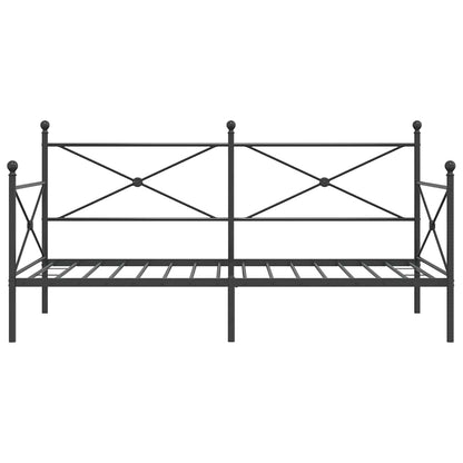 Dormeuse senza Materasso Nero 100x190 cm in Acciaio | homemem39