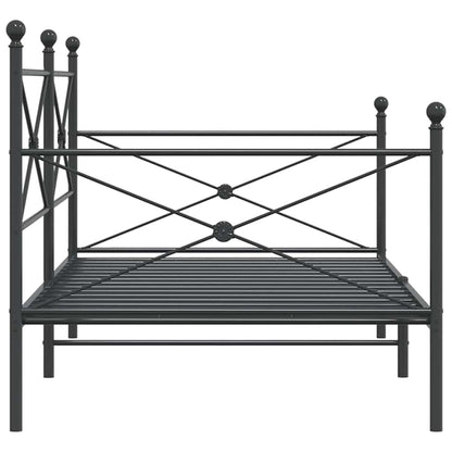 Dormeuse senza Materasso Nero 100x190 cm in Acciaio | homemem39