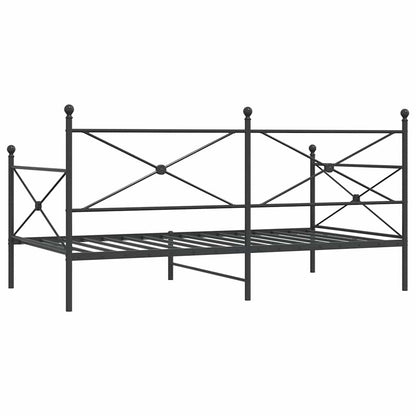 Dormeuse senza Materasso Nero 100x190 cm in Acciaio | homemem39