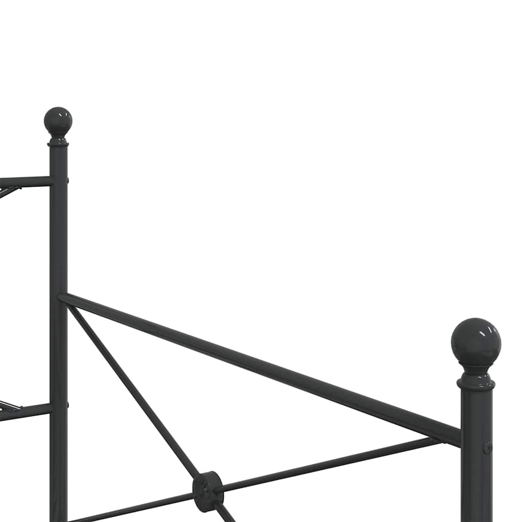 Dormeuse senza Materasso Nero 100x190 cm in Acciaio | homemem39