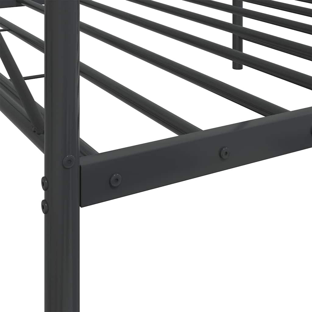 Dormeuse senza Materasso Nero 100x190 cm in Acciaio | homemem39