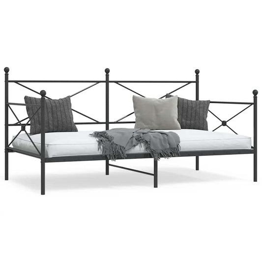 Dormeuse senza Materasso Nero 100x190 cm in Acciaio | homemem39