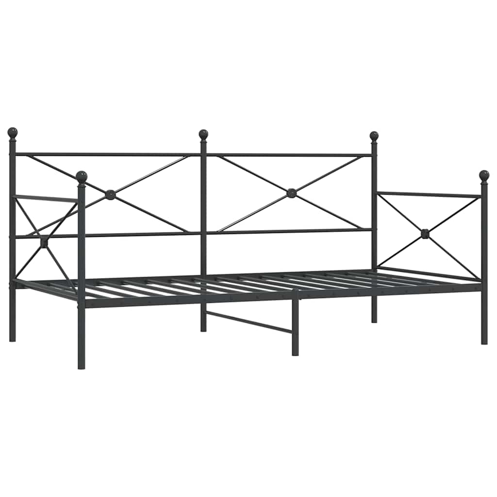Dormeuse senza Materasso Nero 100x200 cm in Acciaio | homemem39