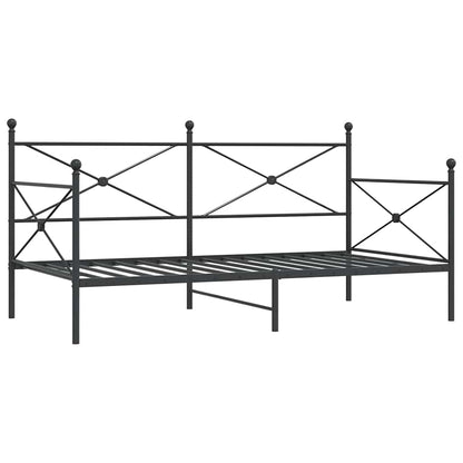 Dormeuse senza Materasso Nero 100x200 cm in Acciaio | homemem39