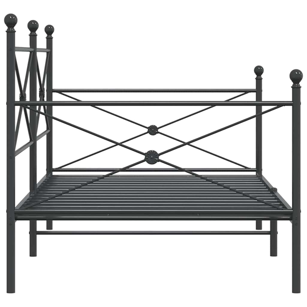 Dormeuse senza Materasso Nero 100x200 cm in Acciaio | homemem39