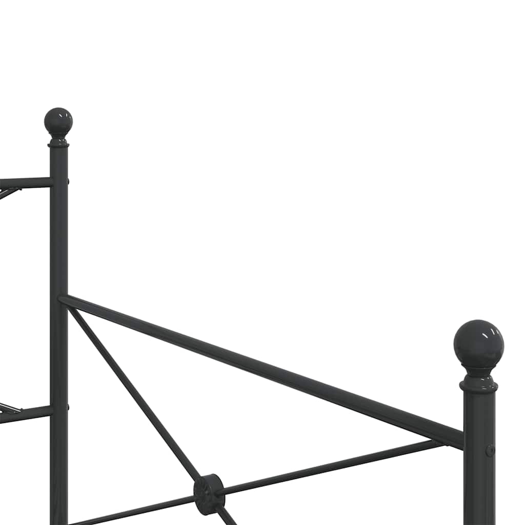 Dormeuse senza Materasso Nero 100x200 cm in Acciaio | homemem39