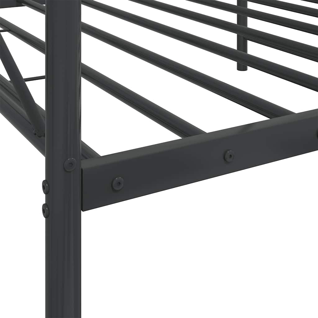 Dormeuse senza Materasso Nero 100x200 cm in Acciaio | homemem39