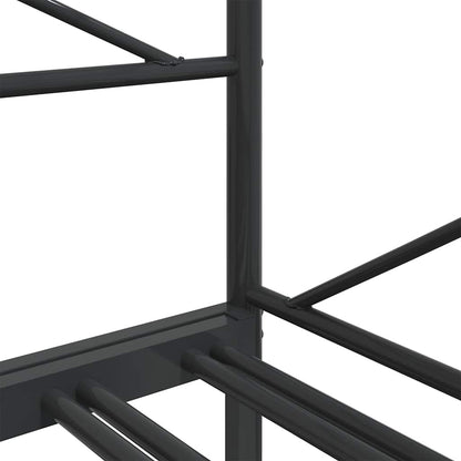 Divano Letto Estraibile senza Materasso Nero 75x190 cm Acciaio