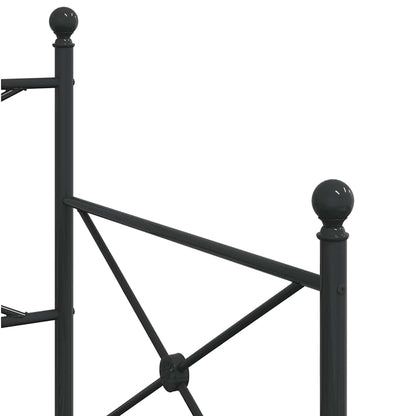 Divano Letto Estraibile senza Materasso Nero 75x190 cm Acciaio | homemem39