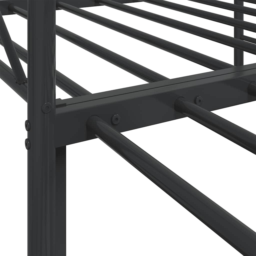 Divano Letto Estraibile senza Materasso Nero 75x190 cm Acciaio | homemem39